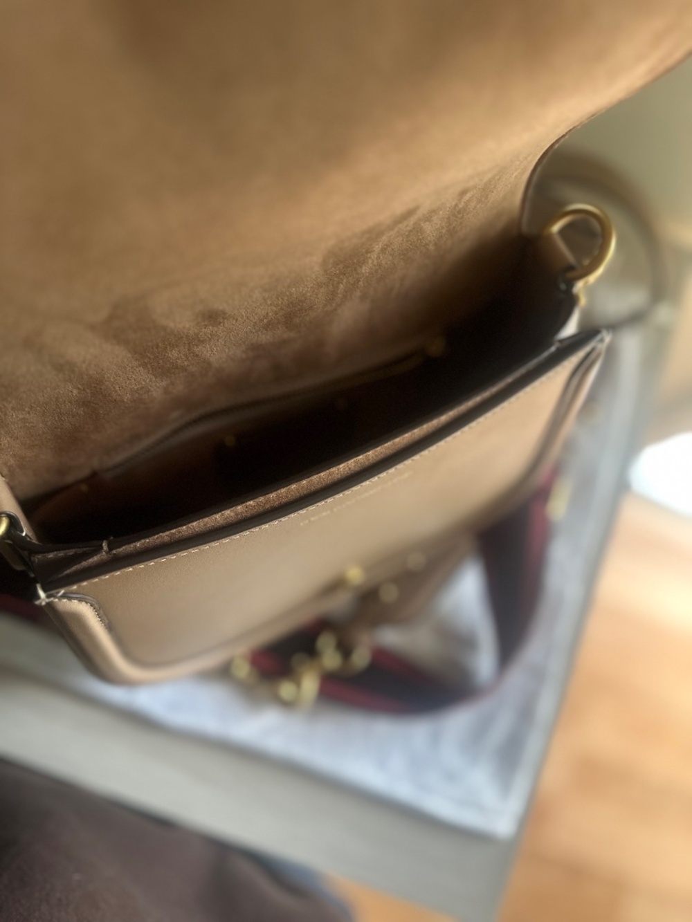 COACH Glovetanned Leather Beat Saddle Bag with Webbing (comes with two straps) - Picture 10 of 14